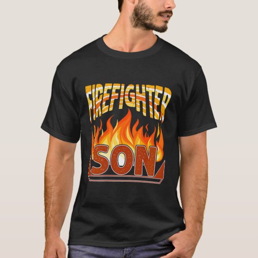 Firefighter Son Fireman Gift Proud Firefighter Quo T-shirt (Voorkant)
