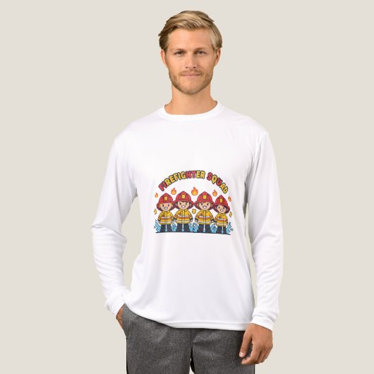 Firefighter Squad – Team Hero Tee Tri-Blend Shirt (Voorkant)