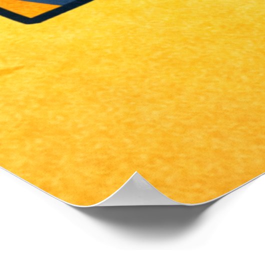 Firefighter Standing Against the Flames Poster (Hoek)