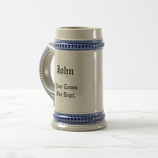 Firefighter Stein - Gepersonaliseerd Bierpul (Voorkant links)