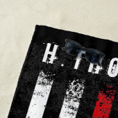 Firefighter Styling American Flag Custom Strandlaken (In situ)