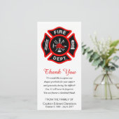 Firefighter Sympathie bedankt Maltees kruis (Staand voorkant)