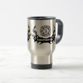 Firefighter Tattoo Graphic Travel Mug Reisbeker (Voorkant rechts)