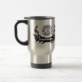 Firefighter Tattoo Graphic Travel Mug Reisbeker