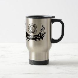 Firefighter Tattoo Graphic Travel Mug Reisbeker
