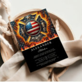 Firefighter Themed Senior Graduation Kaart