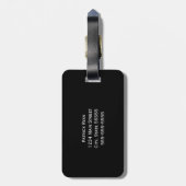 Firefighter Thin Red Line American Flag Monogram Bagagelabel (Achterkant verticaal)