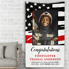 Firefighter Thin Red Line Custom Photo Retirement Spandoek