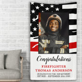Firefighter Thin Red Line Custom Photo Retirement Spandoek