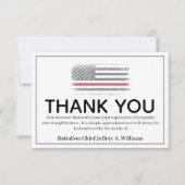 FireFighter Thin Red Line Dank u Bereavement Bedankkaart (Voorkant)