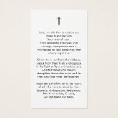 Firefighter Thin Red Line Flag Photo Prayer Card Visitekaartje (Achterkant)