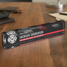 Firefighter Thin Red Line Logo Fire Department