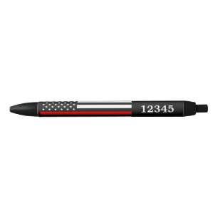 Firefighter Thin Red Line Persoonlijke badge Zwarte Inkt Pen