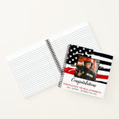 Firefighter Thin Red Line Retirement Photo Guest Notitieboek (Binnen)