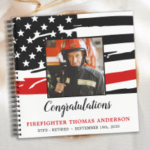 Firefighter Thin Red Line Retirement Photo Guest