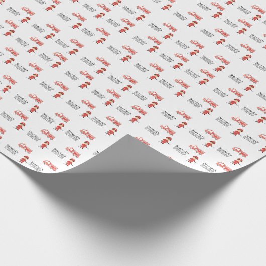 Firefighter Tissue Paper Cadeaupapier (Hoek)