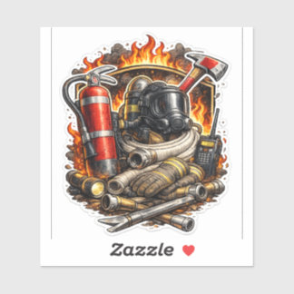 Firefighter Tools Sticker, Fire Rescue Gear Decal, Sticker