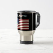 Firefighter Travel Mug Patriotic Thema Reisbeker (Voorkant rechts)