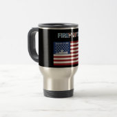 Firefighter Travel Mug Patriotic Thema Reisbeker (Voorkant links)