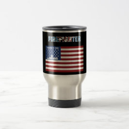 Firefighter Travel Mug Patriotic Thema Reisbeker