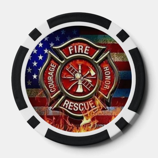 Firefighter Tribute Poker Chips (Achterkant)