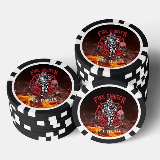 Firefighter Tribute Poker Chips - Brandweerlieden  (Opstapeling)