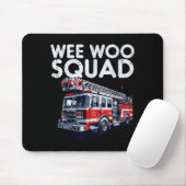 Firefighter Truck Wee Woo Squad Fireman Men Boys K Muismat (Met muis)