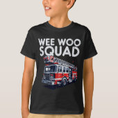Firefighter Truck Wee Woo Squad Fireman Men Boys K T-shirt (Voorkant)