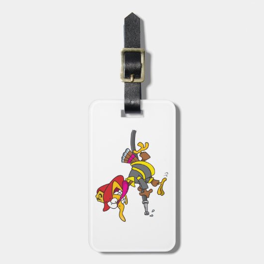 Firefighter Turkey with Hose Bagagelabel (Voorkant verticaal)