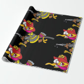 Firefighter Turkey with Hose Cadeaupapier (Uitgerold)