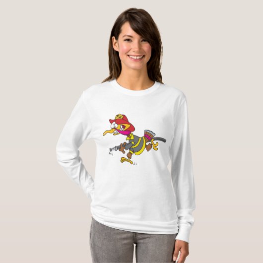 Firefighter Turkey with Hose T-shirt (Voorkant volledig)