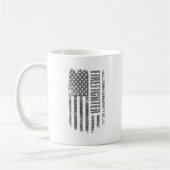 Firefighter USA Flag Distressed design Koffiemok (Links)
