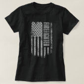 Firefighter USA Flag Distressed design T-shirt (Design voorkant)