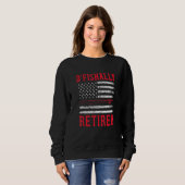 Firefighter Vist retirement VS vlag patriottisch Trui (Voorkant volledig)