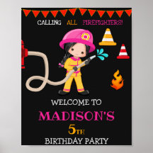 Firefighter welkomstfeest Girl Firefighter