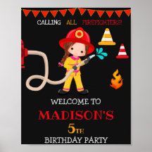 Firefighter welkomstfeest Girl Firefighter