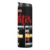 Firefighter Wife Flames Thin Line Thermosbeker (Geroteerd rechts)