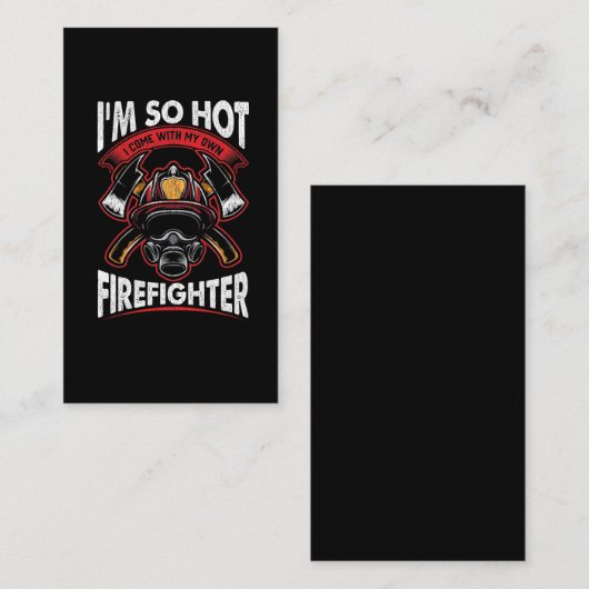 Firefighter Wife Gezegde Hot Fireman Husband Visitekaartje (Voorkant / Achterkant)