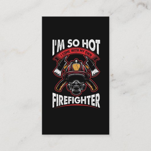 Firefighter Wife Gezegde Hot Fireman Husband Visitekaartje (Voorkant)
