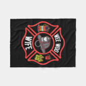 Firefighter Wife Uniform Fireman Fire Department  Fleece Deken (Voorkant (Horizontaal))