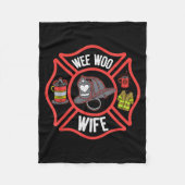 Firefighter Wife Uniform Fireman Fire Department  Fleece Deken (Voorkant)