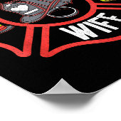 Firefighter Wife Uniform Fireman Fire Department  Poster (Hoek)