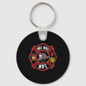 Firefighter Wife Uniform Fireman Fire Department  Sleutelhanger (Voorkant)