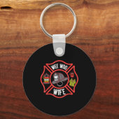 Firefighter Wife Uniform Fireman Fire Department  Sleutelhanger (Voorkant)