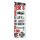 Firefighter Wife's Proud Slogan Thermosbeker (Geroteerd rechts)