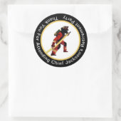 Firefighters Black Red Yellow Dank je pensionering Ronde Sticker (Tas)