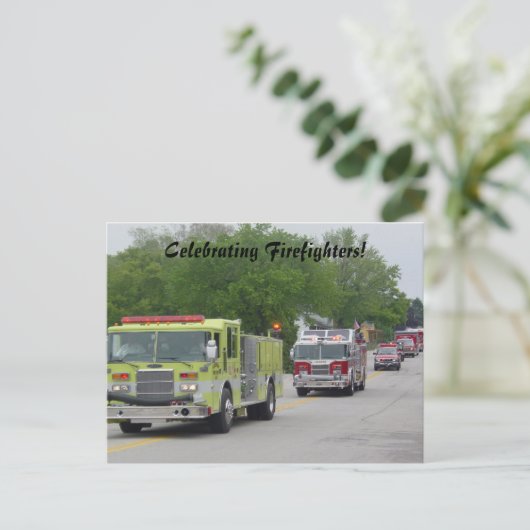 Firefighter's Celebration Briefkaart (Staand voorkant)