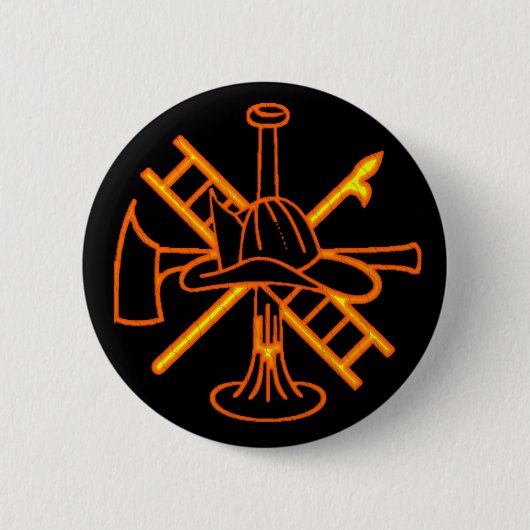 FIREFIGHTERS CREST RONDE BUTTON 5,7 CM (Voorkant)