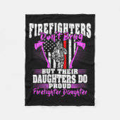 Firefighters Don't Brag - Proud Firefighter Daught Fleece Deken (Voorkant)