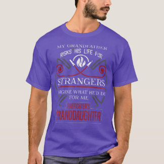 Firefighters Granddochter Mijn grootvader riskeert T-shirt